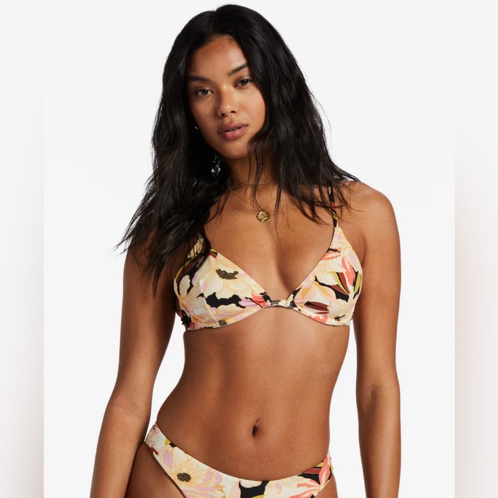 BILLABONG Womens Dream State Reese Underwire Bikini Top Sz Medium